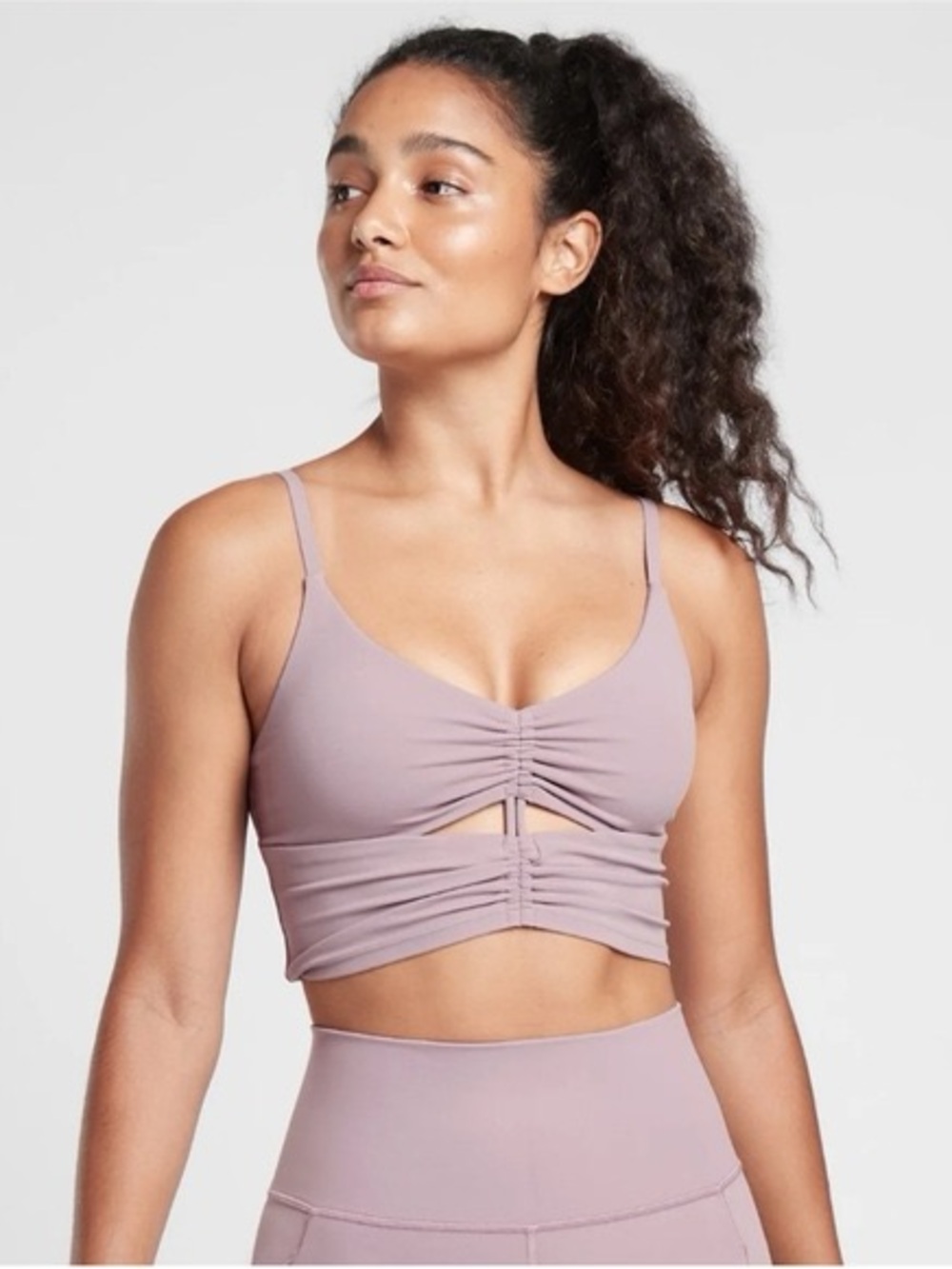 Athleta Cinch Longline Bra EUC
